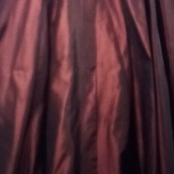 Jones New York Taffeta Wrap Burgundy Shimmery 50's Style Dress Size 8 - Picture 7 of 7